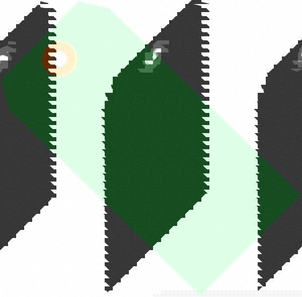 Blank Tag: 4-3/4'' High, Green, Vinyl